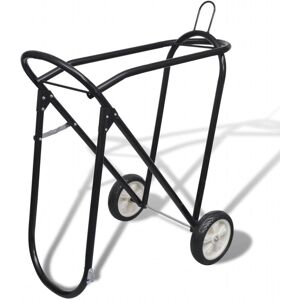 VidaXL Metal Foldable Saddle Rack 84 cm Steel Saddle Rack with Wheels Black VidaXL Metal Foldable Saddle Rack 84 cm Steel Saddle Rack with Wheels Black