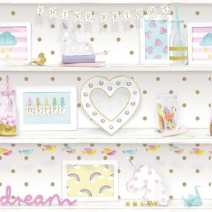 Arthouse Girls Life Childrens Wallpaper Polka Dot Pattern Heart Glitter 696004 Arthouse Girls Life Childrens Wallpaper Polka Dot Pattern Heart Glitter 696004