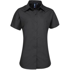 (22, Black) Premier Womens/Ladies Supreme Heavy Poplin Short Sleeve Work Shirt (22, Black) Premier Womens/Ladies Supreme Heavy Poplin Short Sleeve Work Shirt