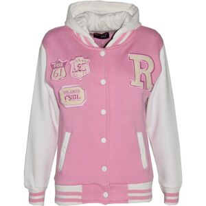 a2zkids (11-12 Years) Kids Girls Designer's R Fashion Baseball Baby Pink Hooded Jackets a2zkids (11-12 Years) Kids Girls Designer's R Fashion Baseball Baby Pink Hooded Jackets