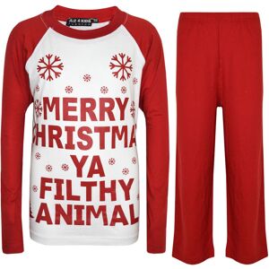 a2zkids (11-12 Years) Kids Boys Girls PJS Designer's Ya Filthy Animal Red Christmas Pyja a2zkids (11-12 Years) Kids Boys Girls PJS Designer's Ya Filthy Animal Red Christmas Pyja