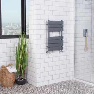 WarmeHaus Juva 650 x 400mm Sand Grey Flat Panel Heated Towel Rail WarmeHaus Juva 650 x 400mm Sand Grey Flat Panel Heated Towel Rail