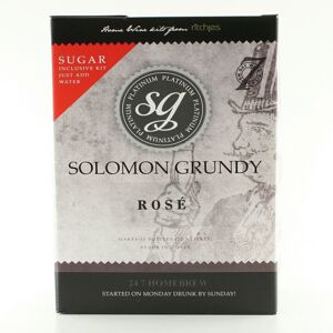 Solomon Grundy Platinum Rose 7 Day (30 Bottle) Blush Wine Making Kit - Homebrew Solomon Grundy Platinum Rose 7 Day (30 Bottle) Blush Wine Making Kit - Homebrew