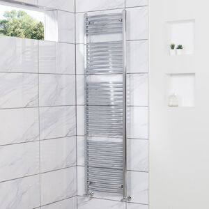 PlumbGalaxy Fjord 1800 x 500mm Curved Chrome Heated Towel Rail PlumbGalaxy Fjord 1800 x 500mm Curved Chrome Heated Towel Rail