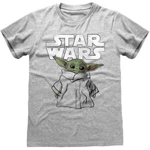 (Large) Star Wars - The Mandalorian 'Child Sketch' (Grey) T-Shirt (Large) Star Wars - The Mandalorian 'Child Sketch' (Grey) T-Shirt