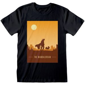 (X-Large) Star Wars - The Mandalorian 'Retro Poster' (Black) T-Shirt (X-Large) Star Wars - The Mandalorian 'Retro Poster' (Black) T-Shirt