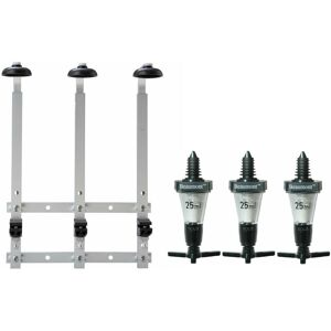 Beaumont 3 x 25ml Solo Bar Optic Spirit Measures + 3 Bottles (70cl/1L) with Wall-Mounted Beaumont 3 x 25ml Solo Bar Optic Spirit Measures + 3 Bottles (70cl/1L) with Wall-Mounted