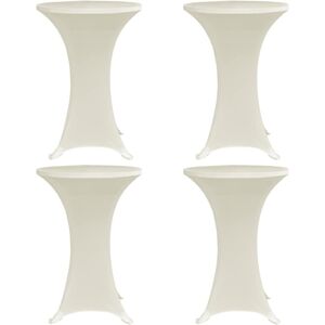 vidaXL 4x Standing Table Cover Ø60cm Cream Stretch Party Slipcovers - Table Cover vidaXL 4x Standing Table Cover Ø60cm Cream Stretch Party Slipcovers - Table Cover