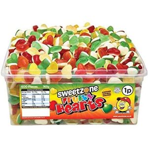 SweetZone Fruity Hearts 740g Tub of HMC Approved 100% Halal Sweets SweetZone Fruity Hearts 740g Tub of HMC Approved 100% Halal Sweets