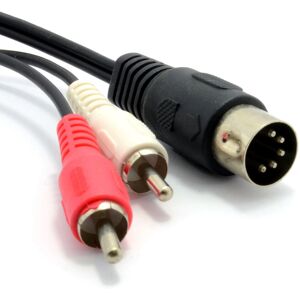 kenable 5 Pin Male Din Plug to 2 x RCA Phono Male Plugs Audio Cable 1m kenable 5 Pin Male Din Plug to 2 x RCA Phono Male Plugs Audio Cable 1m