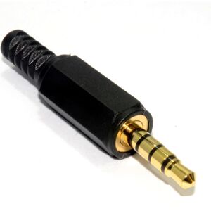 kenable 3.5mm 4 Pole Jack Plug Solder Terminal For Audio or Video Cable GOLD kenable 3.5mm 4 Pole Jack Plug Solder Terminal For Audio or Video Cable GOLD
