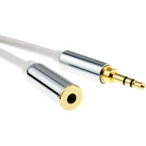 kenable PRO METAL WHITE 3.5mm Stereo Jack Headphone Extension Cable 3m kenable PRO METAL WHITE 3.5mm Stereo Jack Headphone Extension Cable 3m