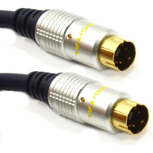 kenable Pure OFC HQ SVHS S Video 4 pin mini Din Cable Gold 5m kenable Pure OFC HQ SVHS S Video 4 pin mini Din Cable Gold 5m