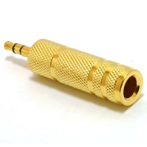 kenable 6.35mm Stereo Socket to 3.5mm Stereo Male Jack METAL GOLD Adapter kenable 6.35mm Stereo Socket to 3.5mm Stereo Male Jack METAL GOLD Adapter
