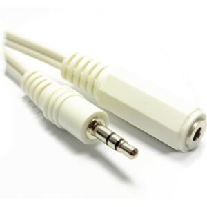 kenable WHITE 3.5mm Stereo Jack Socket to 3.5mm Plug Extension Cable GOLD 3m kenable WHITE 3.5mm Stereo Jack Socket to 3.5mm Plug Extension Cable GOLD 3m