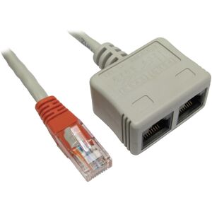 kenable Cable Economiser Plug Twin Sockets 2x Voice RJ45 CAT5E Adapter kenable Cable Economiser Plug Twin Sockets 2x Voice RJ45 CAT5E Adapter