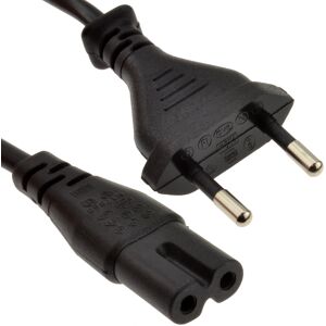 kenable 2 Pin Euro Plug to Figure of Eight 8 C7 Plug Power Cable 2m kenable 2 Pin Euro Plug to Figure of Eight 8 C7 Plug Power Cable 2m