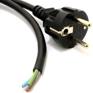 kenable Euro Schuko 2 Pin Plug to Bare Wire 3 Core Mains Power 10A Cable 2m kenable Euro Schuko 2 Pin Plug to Bare Wire 3 Core Mains Power 10A Cable 2m