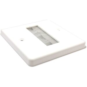kenable Cable Entry Exit Slim BRUSH Faceplate Wall Outlet White UK Single Gang kenable Cable Entry Exit Slim BRUSH Faceplate Wall Outlet White UK Single Gang