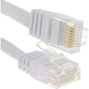 kenable FLAT CAT6 Ethernet LAN Patch Cable Low Profile GIGABIT RJ45 10m WHITE kenable FLAT CAT6 Ethernet LAN Patch Cable Low Profile GIGABIT RJ45 10m WHITE