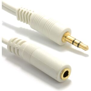 kenable 3.5mm Stereo Jack to Socket Headphone Extension GOLD Cable 15m White kenable 3.5mm Stereo Jack to Socket Headphone Extension GOLD Cable 15m White