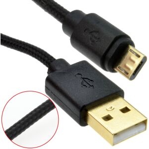kenable BRAIDED GOLD USB 2.0 A To MICRO B FAST CHARGE Cable 24AWG 0.3m BLACK kenable BRAIDED GOLD USB 2.0 A To MICRO B FAST CHARGE Cable 24AWG 0.3m BLACK