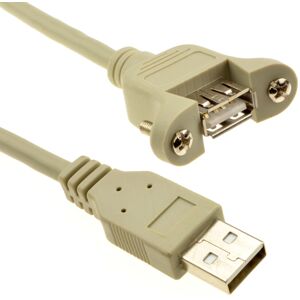 kenable USB 2.0 Panel Mount Female A Socket to A Plug Cable 0.3m 30cm kenable USB 2.0 Panel Mount Female A Socket to A Plug Cable 0.3m 30cm