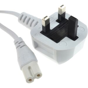 kenable Figure 8 Power Cable UK Plug to C7 Lead for LED or Smart TV White 2m kenable Figure 8 Power Cable UK Plug to C7 Lead for LED or Smart TV White 2m