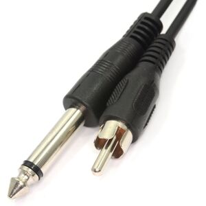 kenable 6.35mm Mono Jack Plug to RCA Phono Plug Cable Nickel Connectors 3m kenable 6.35mm Mono Jack Plug to RCA Phono Plug Cable Nickel Connectors 3m