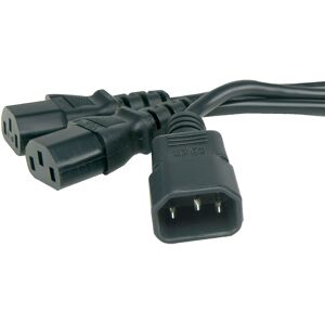 kenable IEC Splitter Cable C14 Plug to 2 x C13 Socket Y Lead 2m 1m+1m kenable IEC Splitter Cable C14 Plug to 2 x C13 Socket Y Lead 2m 1m+1m