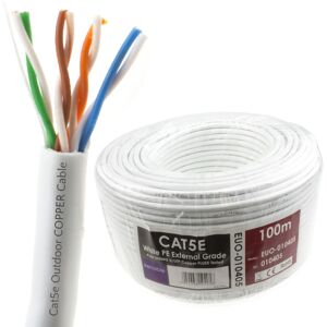 kenable External CAT5e Outdoor Use COPPER Ethernet Network Cable Reel UTP 100m W kenable External CAT5e Outdoor Use COPPER Ethernet Network Cable Reel UTP 100m W