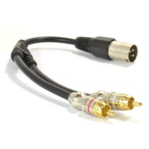 kenable XLR Adapter Plug to 2 x Phono RCA Plug Adapter Cable Lead 25cm kenable XLR Adapter Plug to 2 x Phono RCA Plug Adapter Cable Lead 25cm