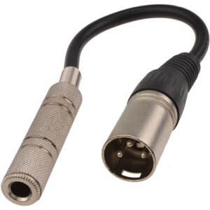 kenable XLR Male Plug to 6.35mm Stereo Socket Female Adapter Lead 20cm kenable XLR Male Plug to 6.35mm Stereo Socket Female Adapter Lead 20cm