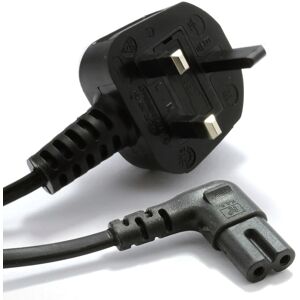 kenable Power Cord UK Plug to Right Angle Figure 8 Fig of 8 Lead Cable C7 3m kenable Power Cord UK Plug to Right Angle Figure 8 Fig of 8 Lead Cable C7 3m