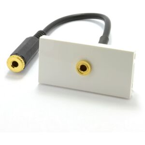 kenable Ready Made Faceplate Module 3.5mm Stereo Jack Panel Mount Stub 15cm kenable Ready Made Faceplate Module 3.5mm Stereo Jack Panel Mount Stub 15cm