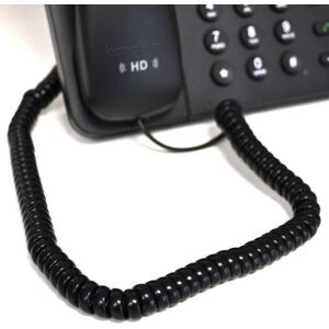 kenable Telephone Handset Coiled RJ10 Plug to RJ10 Plug Cable Lead Black 3m kenable Telephone Handset Coiled RJ10 Plug to RJ10 Plug Cable Lead Black 3m