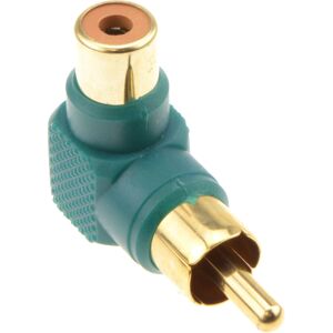 kenable Right Angled RCA Phono Adapter Green Audio Plug to Socket Gold Plated kenable Right Angled RCA Phono Adapter Green Audio Plug to Socket Gold Plated