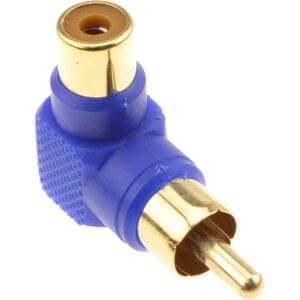 kenable Right Angled RCA Phono Adapter Blue Audio Plug to Socket Gold Plated kenable Right Angled RCA Phono Adapter Blue Audio Plug to Socket Gold Plated