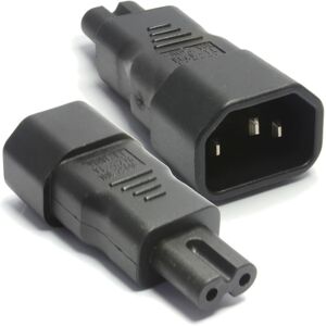 kenable IEC C14 Male Pins to Figure of 8 Eight Male C7 Plug Adapter kenable IEC C14 Male Pins to Figure of 8 Eight Male C7 Plug Adapter