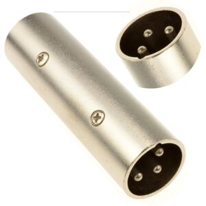 kenable XLR Male Plug To Plug Metal Joiner Coupler Adapter kenable XLR Male Plug To Plug Metal Joiner Coupler Adapter