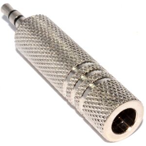 kenable 6.35mm Stereo Jack Socket to 3.5mm Stereo Jack Plug Adapter Metal kenable 6.35mm Stereo Jack Socket to 3.5mm Stereo Jack Plug Adapter Metal