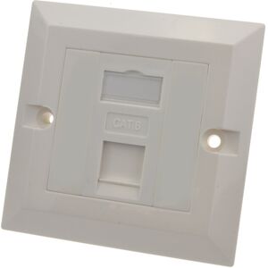 kenable RJ45 Face Plate Wall Sockets Cat6 Single 1 Port with Keystones Jacks kenable RJ45 Face Plate Wall Sockets Cat6 Single 1 Port with Keystones Jacks