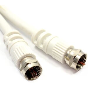 kenable Satellite F Connector Plug to Plug 75 ohm RG59 Cable White Lead 0.5m 50 kenable Satellite F Connector Plug to Plug 75 ohm RG59 Cable White Lead 0.5m 50