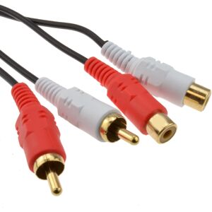 kenable RCA Phono Twin Plugs to Sockets EXTENSION CABLE Audio Lead GOLD 3m kenable RCA Phono Twin Plugs to Sockets EXTENSION CABLE Audio Lead GOLD 3m