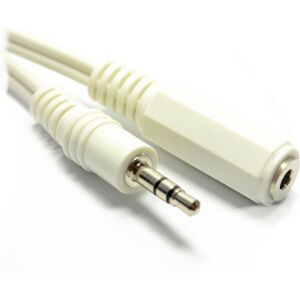 kenable WHITE 3.5mm Stereo Jack Socket to 3.5mm Plug Extension Cable GOLD 20m kenable WHITE 3.5mm Stereo Jack Socket to 3.5mm Plug Extension Cable GOLD 20m