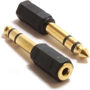 kenable 3.5mm 3.5 mm Stereo Socket to 6.35mm Jack Converter Adapter GOLD kenable 3.5mm 3.5 mm Stereo Socket to 6.35mm Jack Converter Adapter GOLD