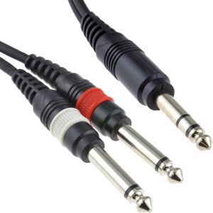 kenable 6.35mm Stereo Jack to Twin 6.35mm Mono BIG Jacks Cable 0.3m 30cm kenable 6.35mm Stereo Jack to Twin 6.35mm Mono BIG Jacks Cable 0.3m 30cm