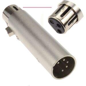 kenable 5 Pin DMX Plug to 3 Pin XLR Female Plug Audio & Lighting Adapter kenable 5 Pin DMX Plug to 3 Pin XLR Female Plug Audio & Lighting Adapter