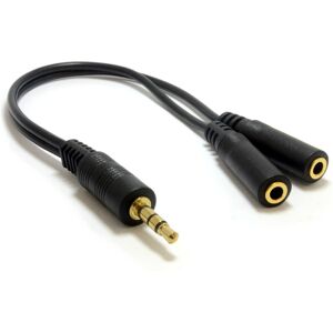 kenable 3.5mm Stereo Jack Splitter Adapter Cable Lead Gold 20cm kenable 3.5mm Stereo Jack Splitter Adapter Cable Lead Gold 20cm
