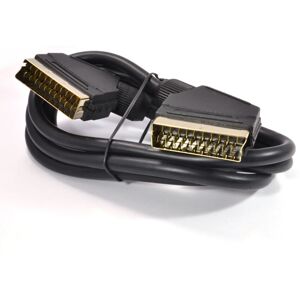 kenable Scart Cable 21 pins connected Black Lead Gold Connectors 1.5m kenable Scart Cable 21 pins connected Black Lead Gold Connectors 1.5m